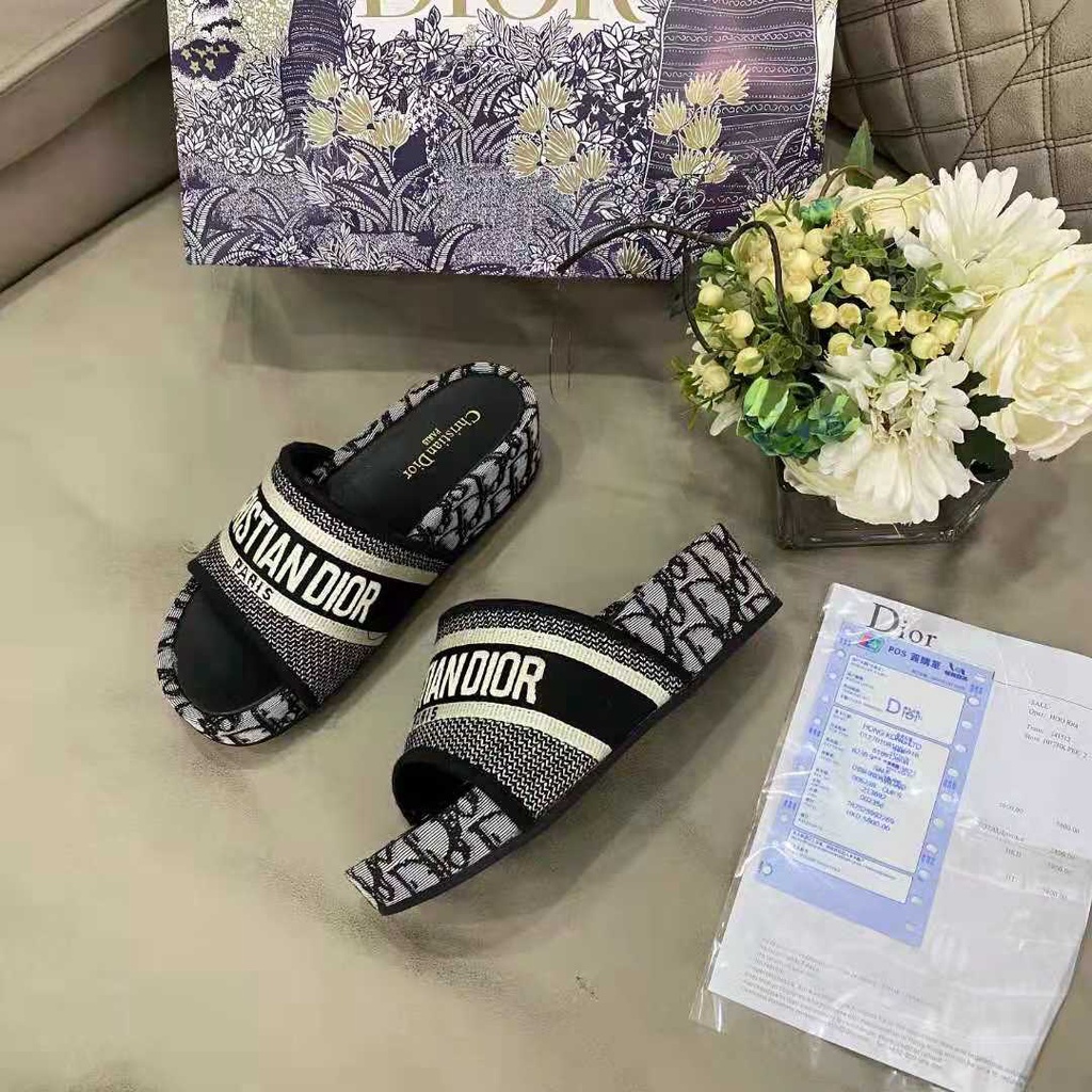 dior flat slippers