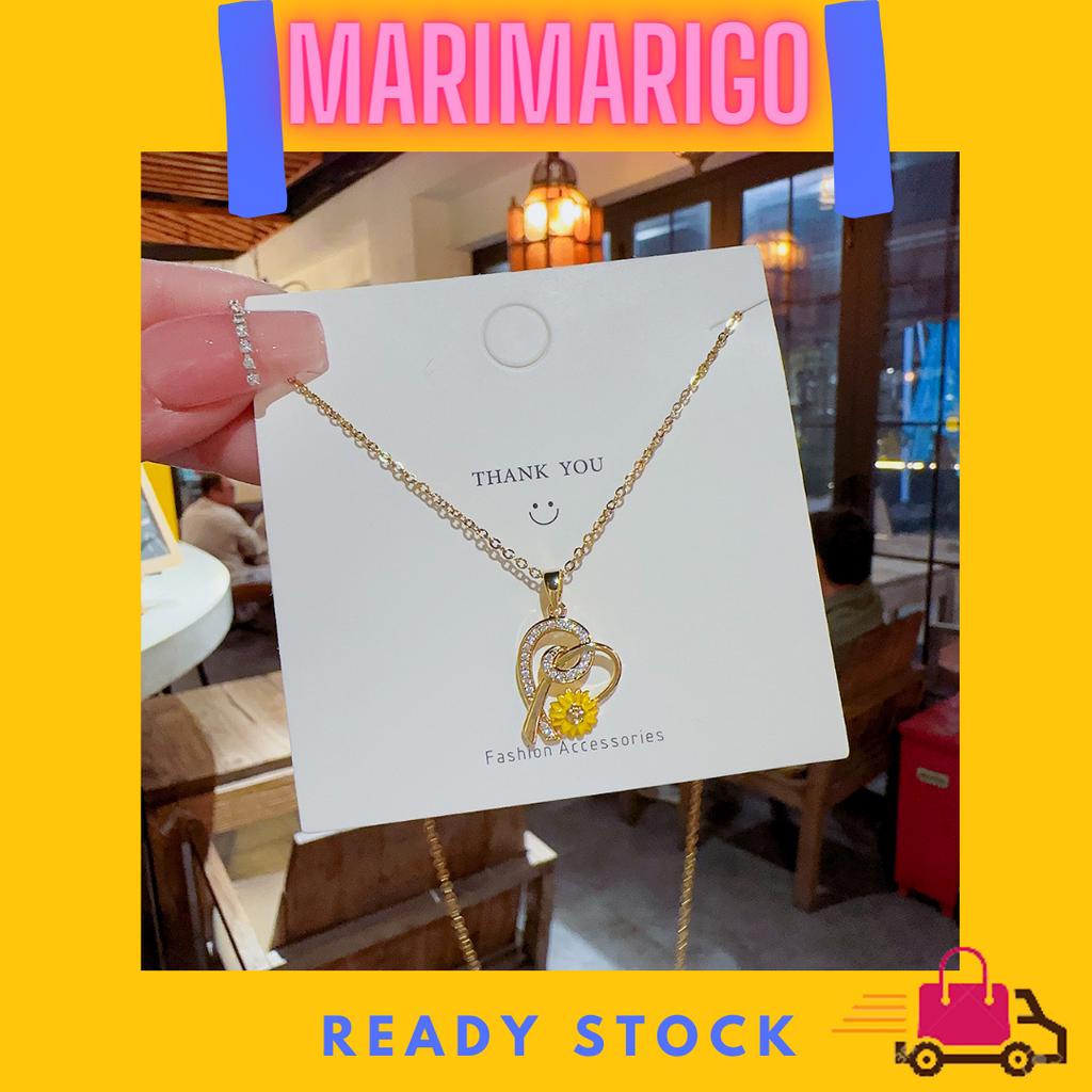 Kalung Wanita Fashion Korea Titanium Steel Bunga - Daisy Necklace