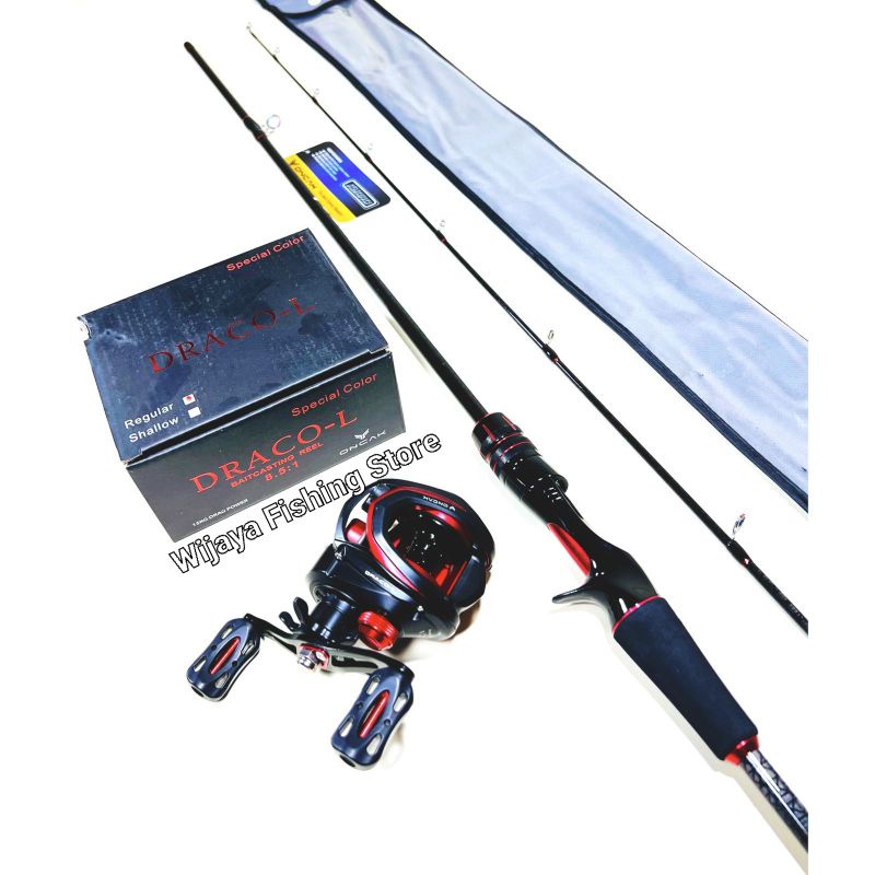 Set Joran BC Casting Oncak Lynx Cast 180 198 dan Reel Oncak Draco L BONUS PE