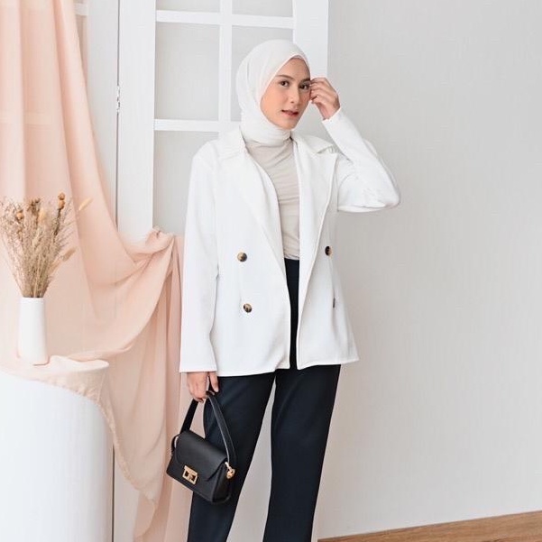 CATHERINE - BLAZER WANITA/BLAZER KERJA/BAHAN TEBAL SCUBA PREMIUM