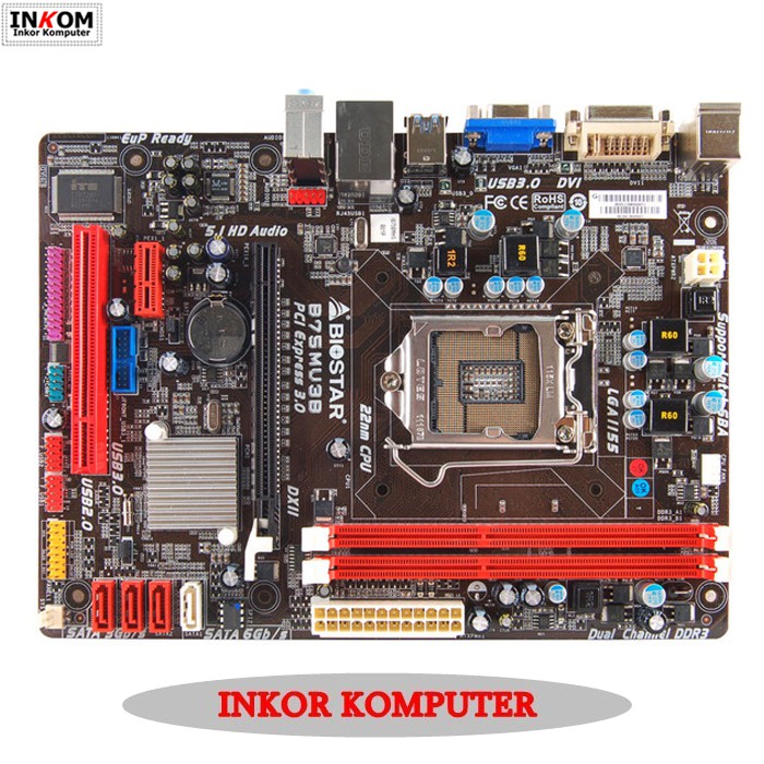 Motherboard Mainboard Mobo LGA 1155 B75 Biostar