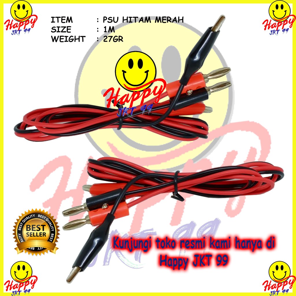 [ HAPPY JKT 99 ] KABEL POWER SUPPLY HITAM MERAH