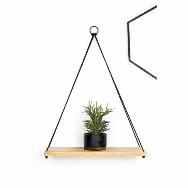 Rak bunga gantung kayu