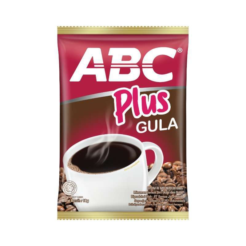 

Kopi ABC Plus Gula 18g per 10 Sachet