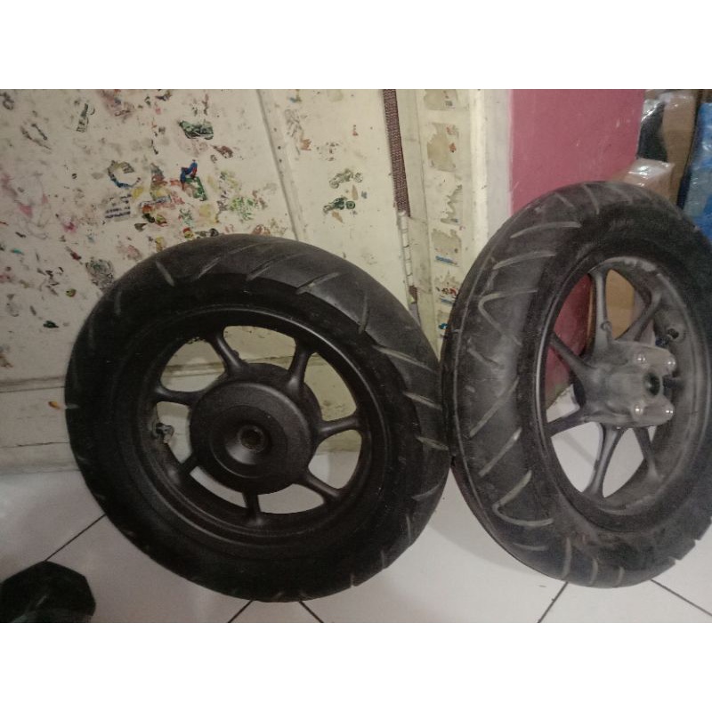 velg scoopy donat tahun 2018 sepasang depan belakang plus ban