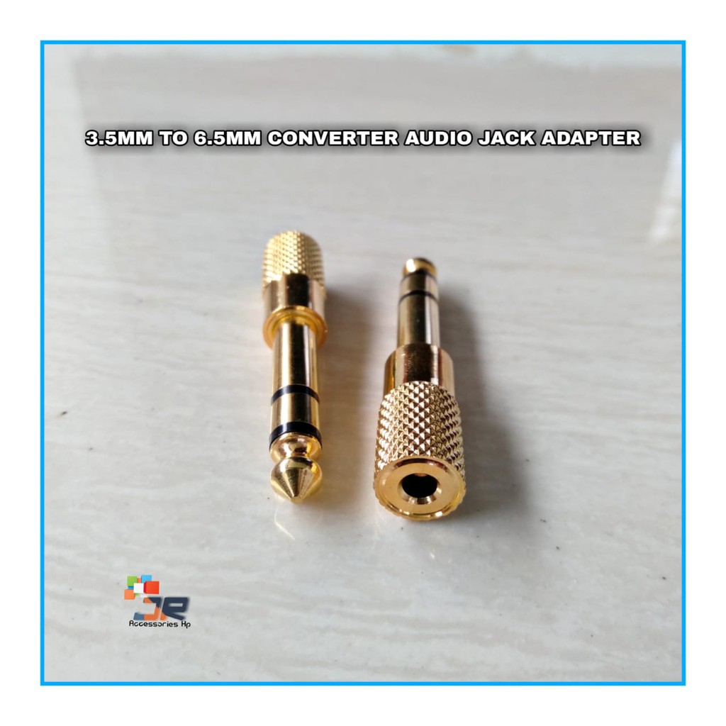 AUDIO JACK CONVERTER ADAPTER FEMALE 3.5MM TO MALE 6.5MM