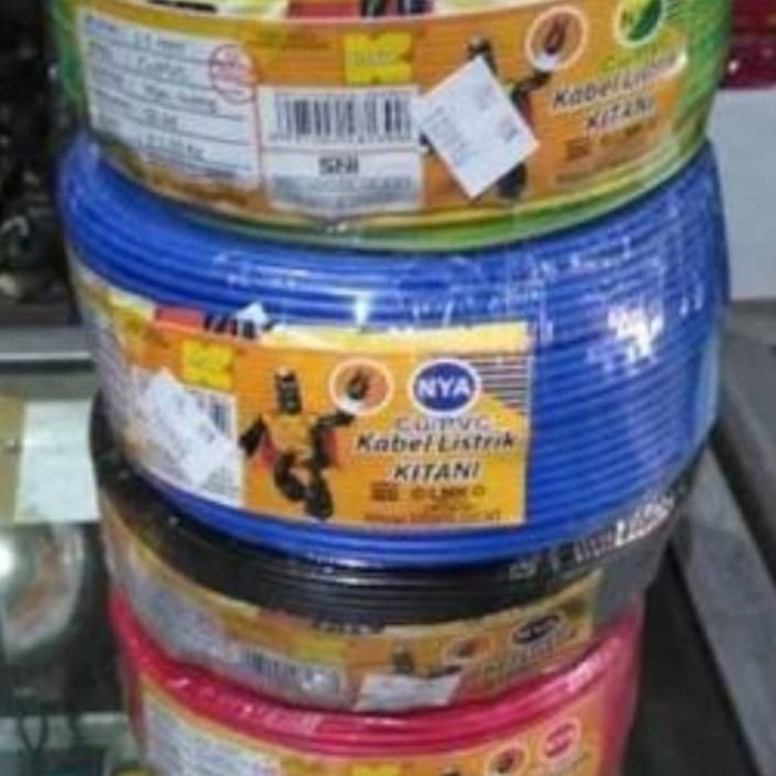 Kabel NYA kitani 1,5mm 50 meter - Hitam