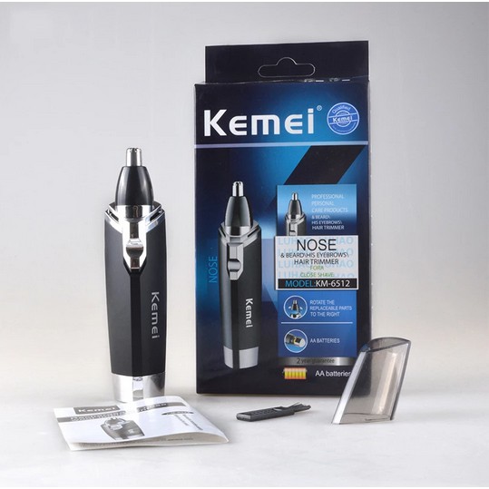 KM-6512 Alat Cukur Bulu Nose Ear Trimmer Hair Hidung Alis Telinga Salon Cantik KM-6629-1