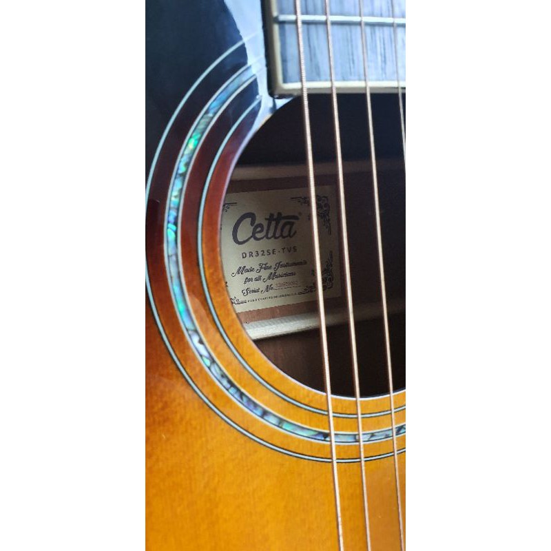 GITAR AKUSTIK ELEKTRIK CETTA DR32SE TVS
