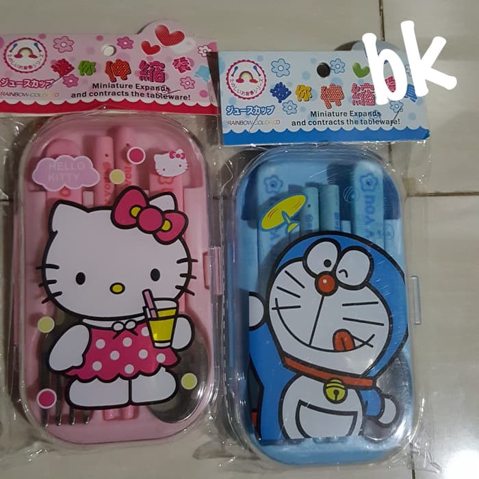 alat kecantikan Alat Makan Set Sendok Garpu Sumpit Set karakter