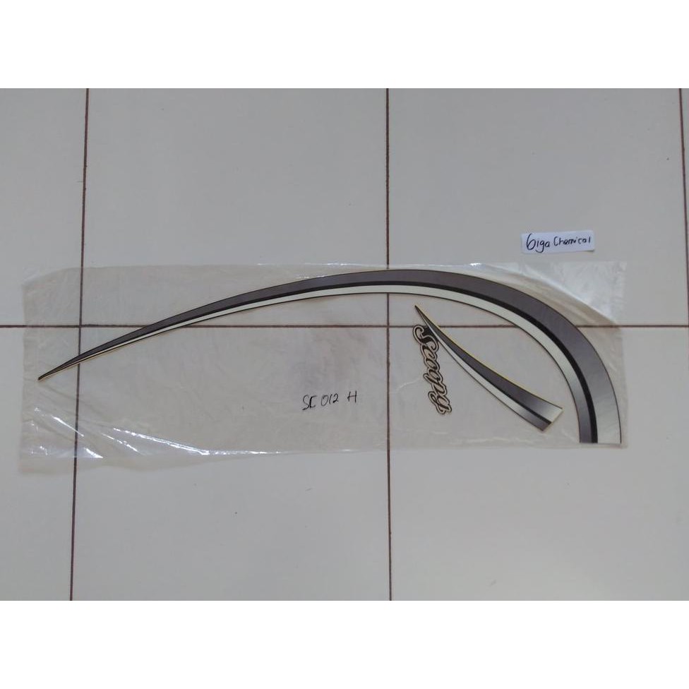 Aksesoris Striping Stiker Scoopy Karbu 2011 2012 Hitam Lis Putih Asli