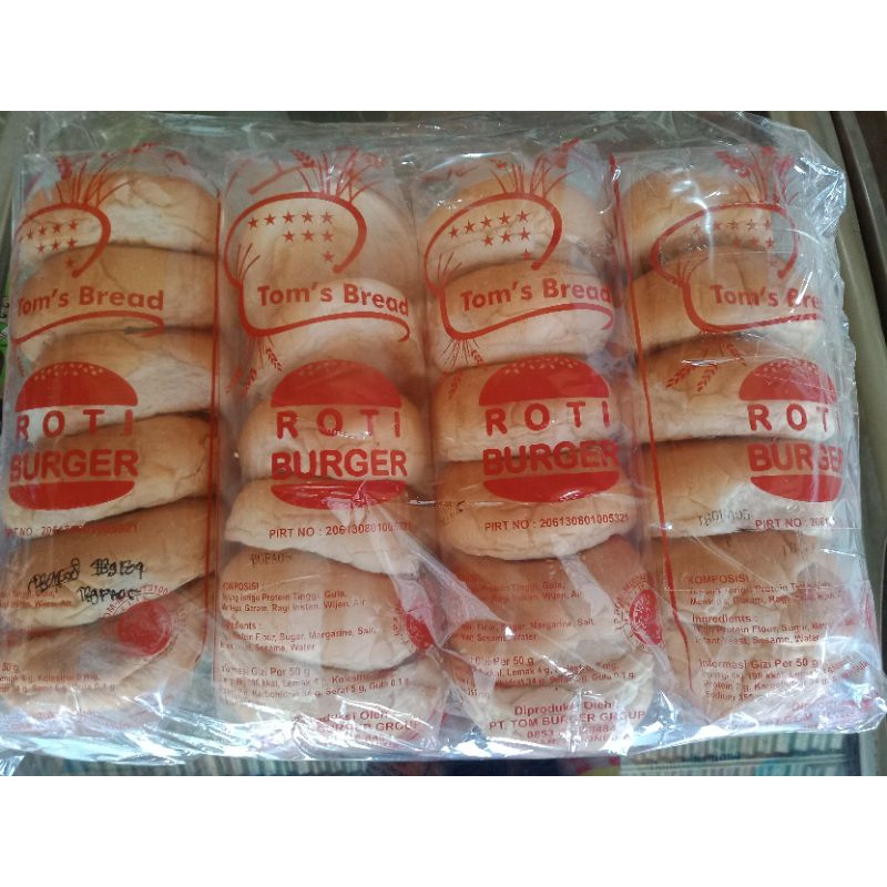 

Roti Burger Tom' s Bread Isi 6 Pcs