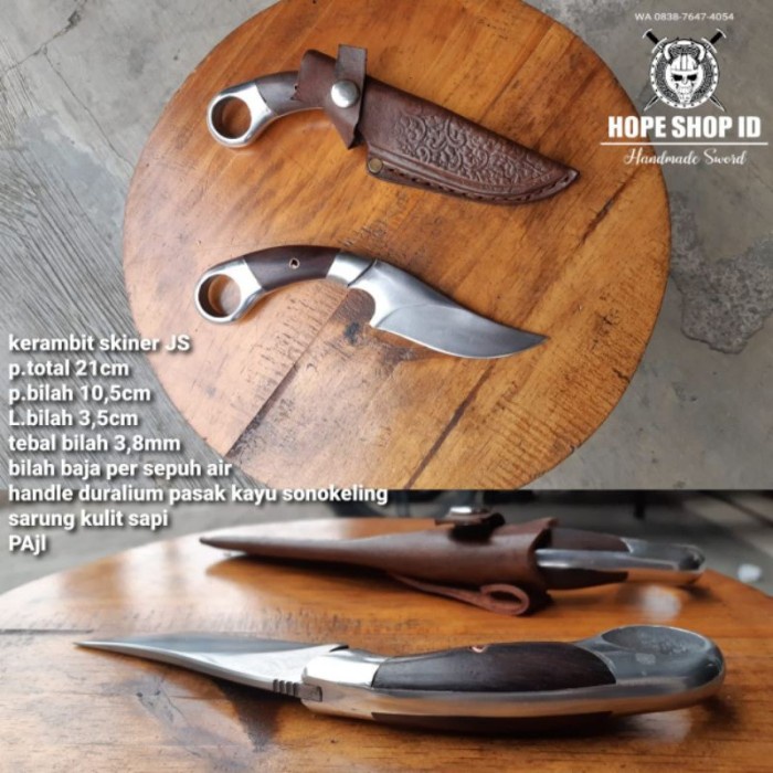 

Pisau Seset Kulit - Pisau Skinner Seset Model Krambit - Vivistecolection