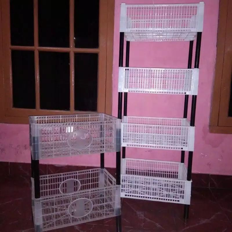 RAK SUSUN Penyimpanan Barang Rak Warung Keranjang Susun Serbaguna 4 SUSUN