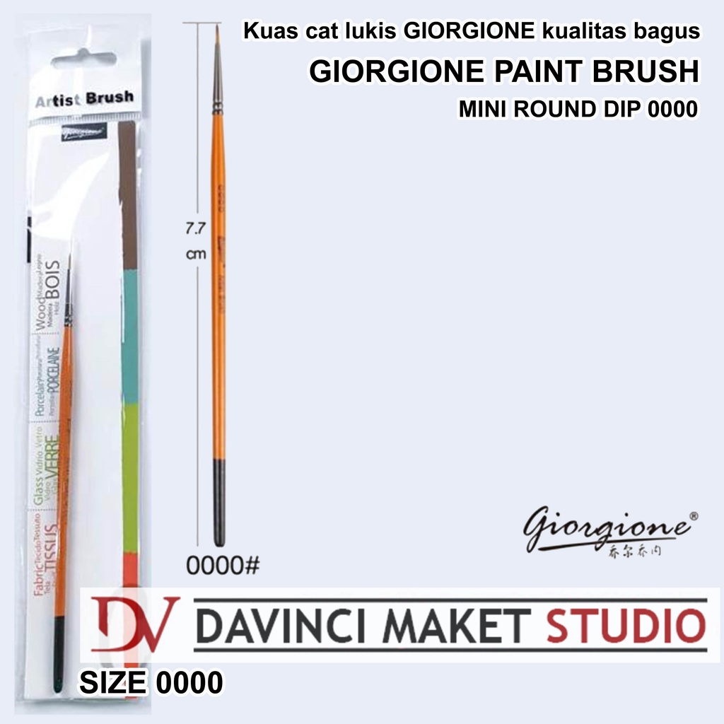 

Kuas Kecil 0000 000 00 Giorgione Detail Maket Diorama Miniatur Diecast - Mini Giorgione Fine Paint Brush