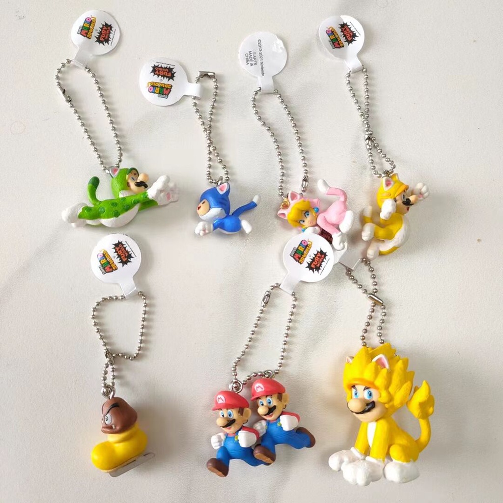 Figure Super mario 3D World Fury World Keychain Takara Tomy ARTS set 7