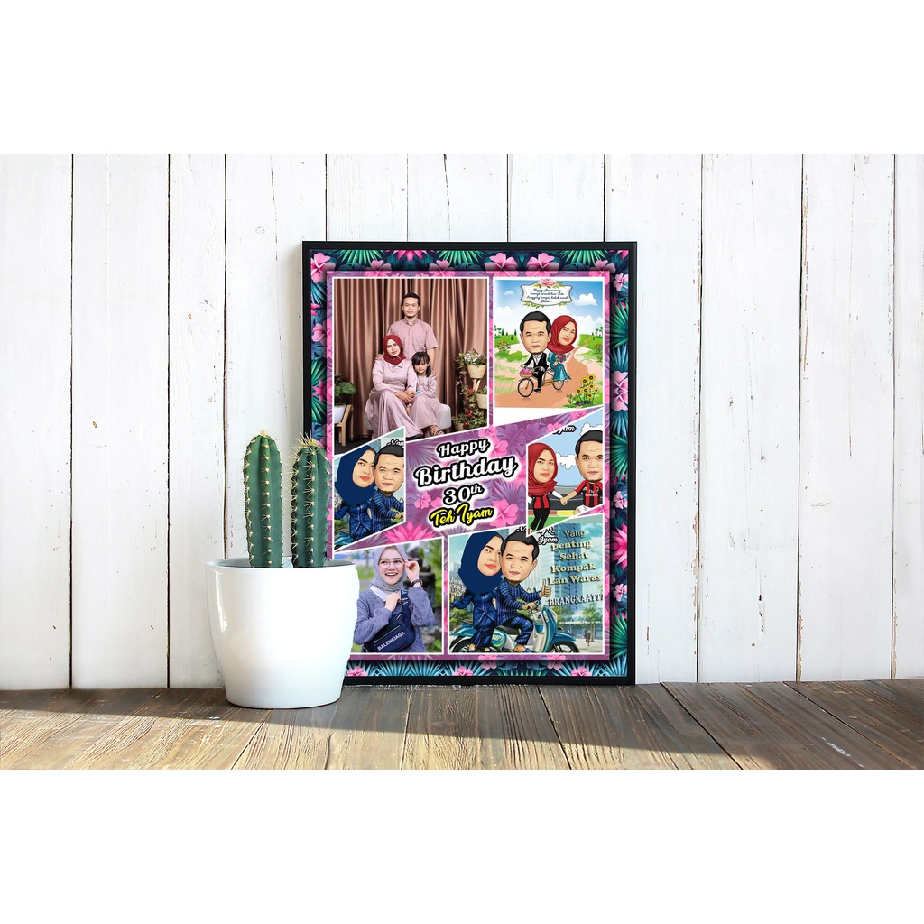 FOTO CUSTOM FOTO KOLASE + BINGKAI PCC 3