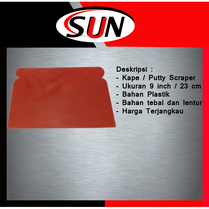 Kape Plastik Pvc 9 Inch Merah Putty Scraper Rakel Skrap Sekrap