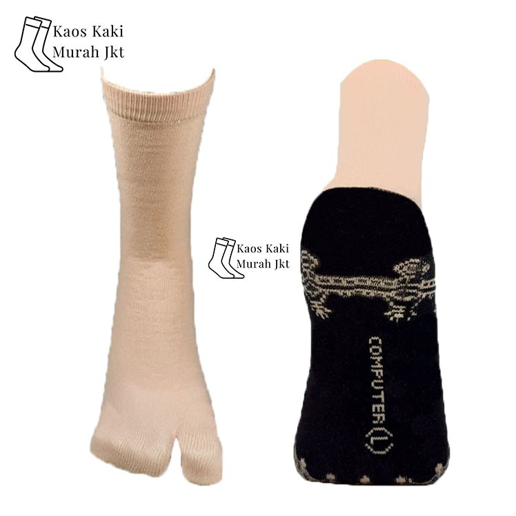 KAOS KAKI WANITA JEMPOL MUSLIMAH POLOS DAN MOTIF NILON UKURAN L-3