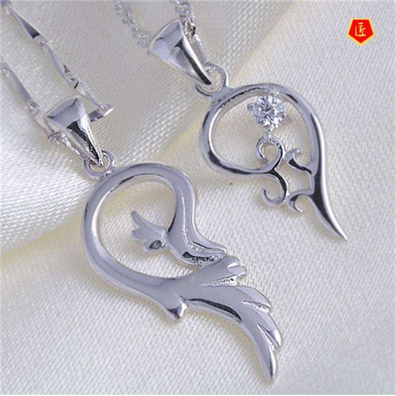 [Ready Stock]Couple Necklace Creative Heart-Shaped Pendant Valentine's Day Gift