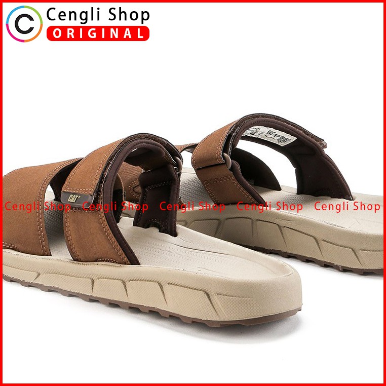 SANDAL CATERPILLAR PRIA ORIGINAL CASUAL SLIDE ORI ASLI EMPUK BRANDED