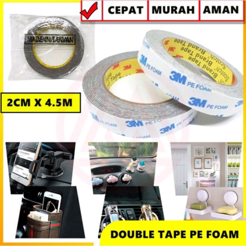 

DOUBLE TAPE DOUBLE TIP PE FOAM 3M SUPER STICKY SUPER QUALITY
