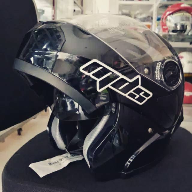 HELM MDS PRO RIDER BLACK METALIK DOUBLE VISOR HELM TOURING MODULAR MDS PRORIDER HITAM ORI MURAH SNI