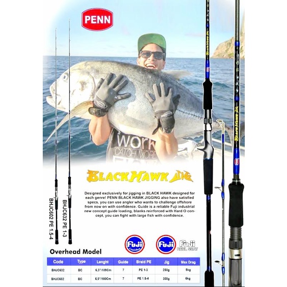 Joran PENN BLACKHAWK JIG OH pe 1-3