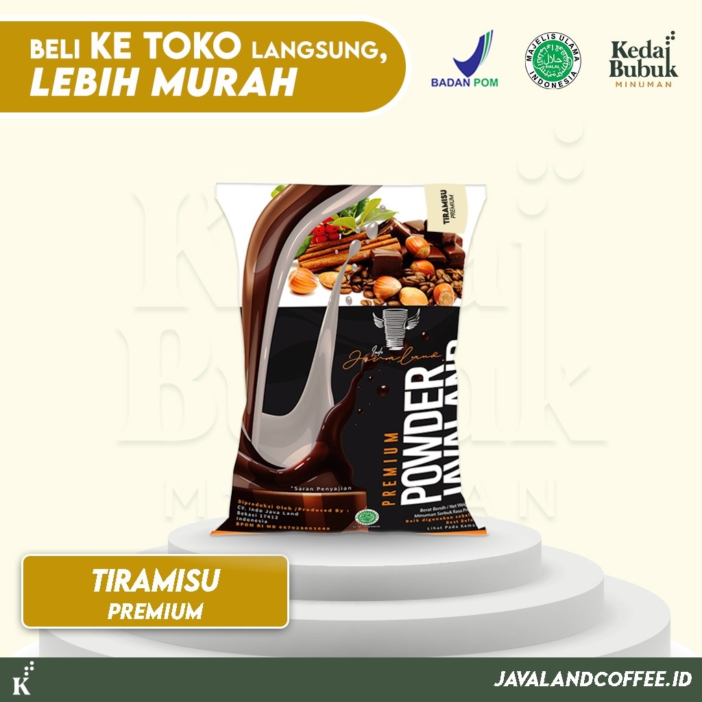 

Javaland Bubuk Minuman Rasa Tiramisu 1Kg - Premium Plain | Bubble Powder Drink Boba