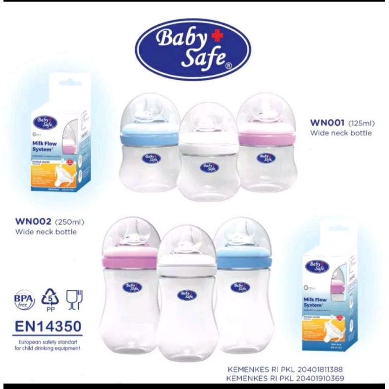 BABY SAFE botol susu wide neck 125ml  250ml