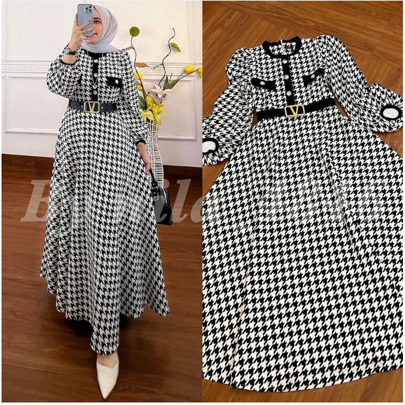 Aruna midi dress//gamis extu //gamis bangkok// dress bunga bkk