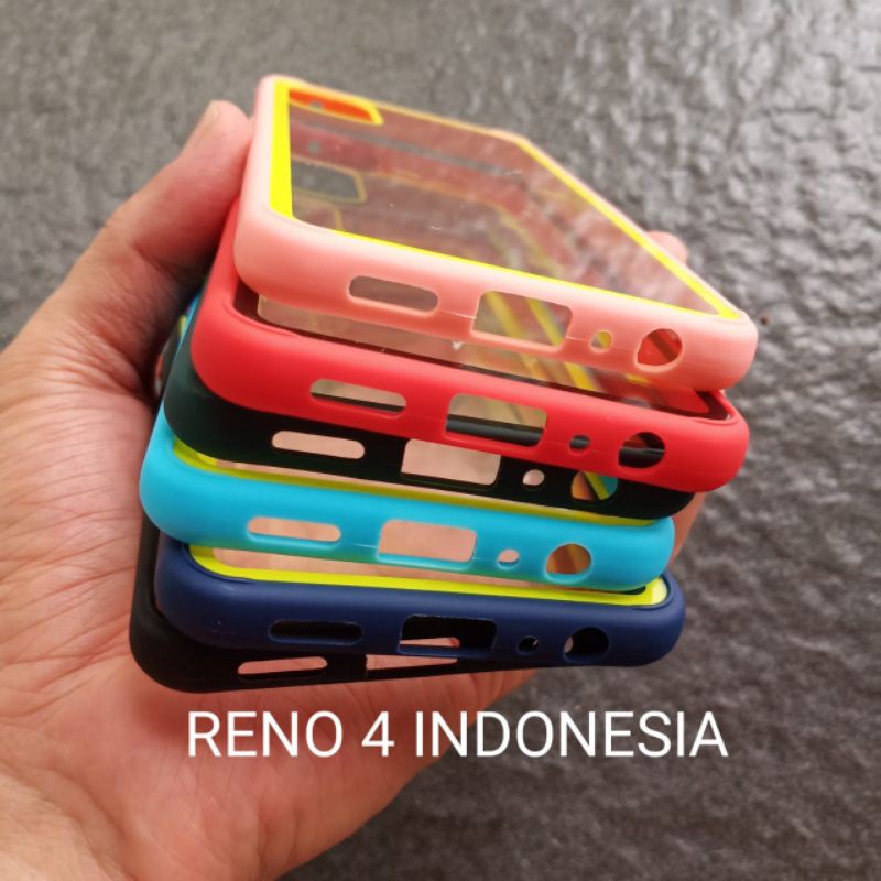 Case Oppo Reno 4 versi indonesia ( 9 model ) soft softcase softshell silikon cover casing kesing housing