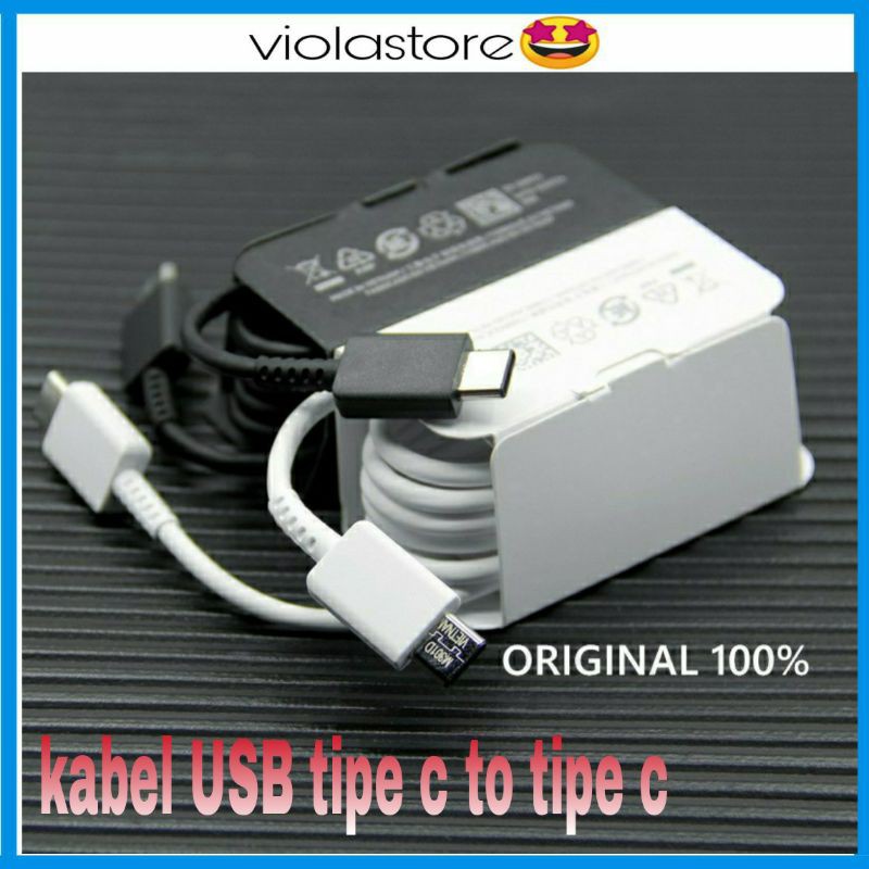 kabel data Samsung tipe c to tipe c original 100%/fastcharging