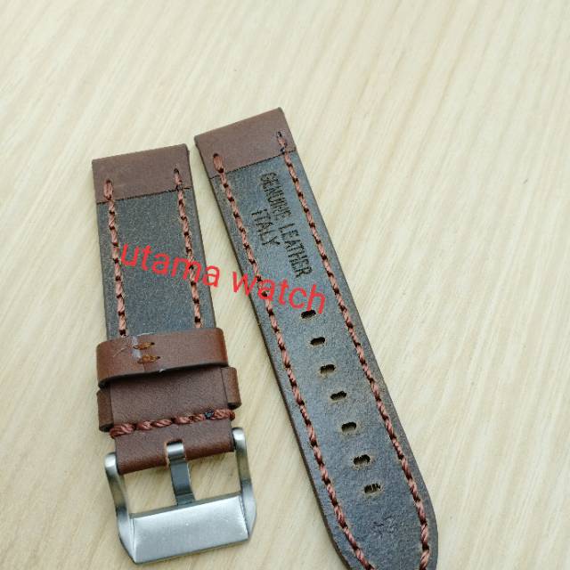 TALI KULIT JAM TANGAN 24mm bisa uat semua jenis jam warna hitam c0klat