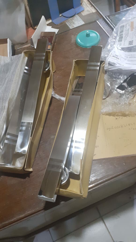 Handle Pintu Minimalis Stainless 2 Set+kunci