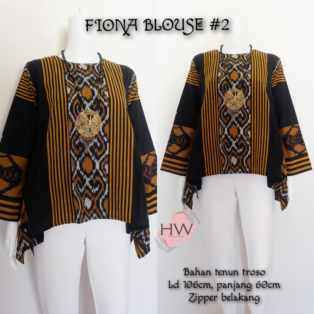 BLOUSE BATIK TENUN TROSO JEPARA ORI FIONA BLOUSE TENUN