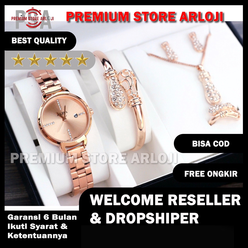 Grosiran Jam Tangan Wanita Alba 30105WK Analog Tali Rantai Free Acc &amp;  Baterai Cadangan (BISACOD)