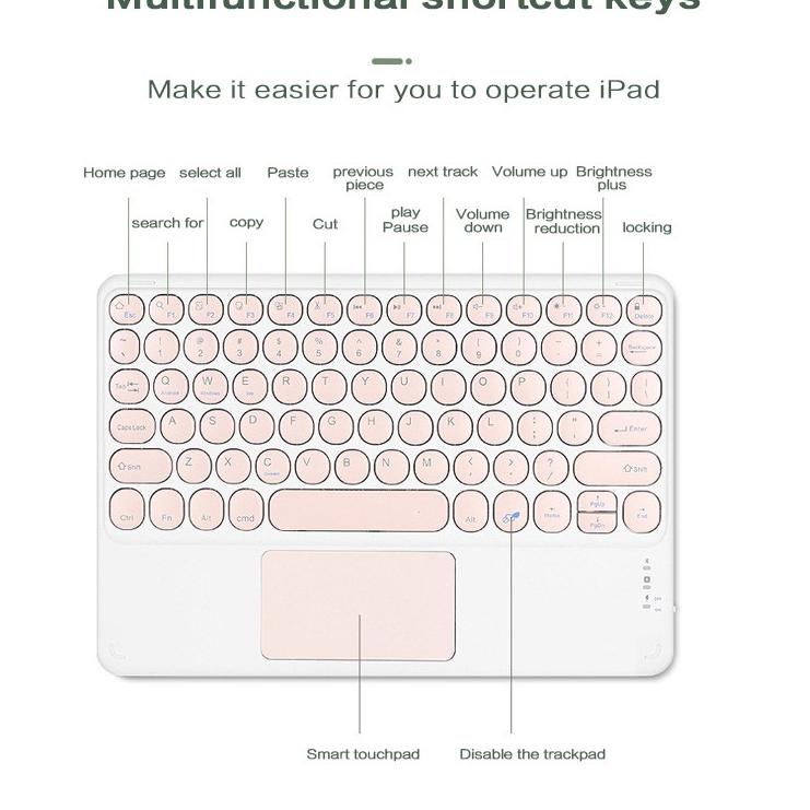 Diminati--ForCasing Thouch Keyboard Bluetooth Mouse Untuk Ipad Pro 11 2020/gen-7/8/9 10.2 ipad air 4