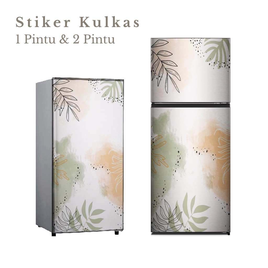 Stiker kulkas 1 pintu dan Stiker Kulkas 2 pintu motif Aesthetic Kode A-C5 - FX