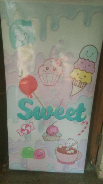 Variasi Stiker Kulkas Es Crem 1pintu