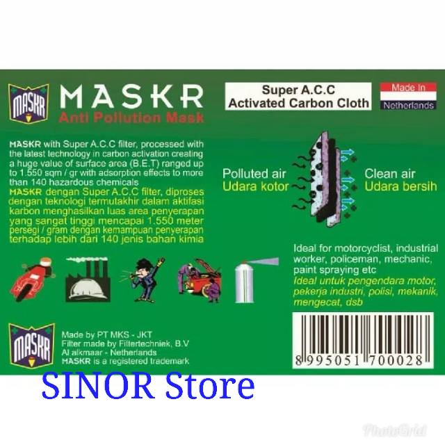 Masker Karbon Aktif MASKR Pendek Safety Carbon Polution Mask