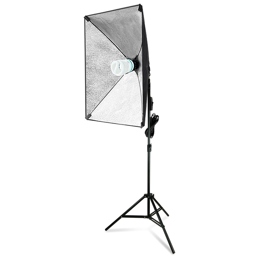 TaffSTUDIO Payung Softbox Reflektor 50x70cm + Bohlam 45W