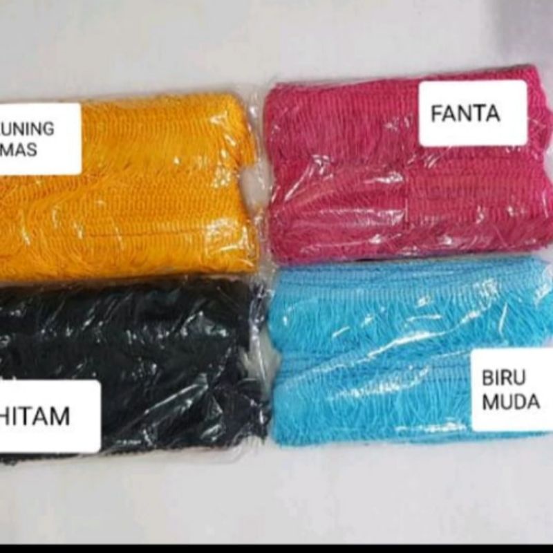 RENDA RUMBAI LEBAR 5CM HARGA PER ROLL ISI 25 YARD