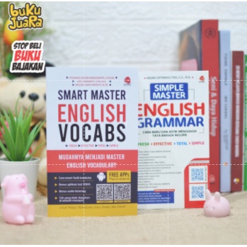 PAKET 2 BUKU SMART MASTER ENGLISH VOCABS & SIMPLE GRAMMAR Mudahnya Belajar Vocabulary Inggris-PAKET 2 BUKU PINTAR