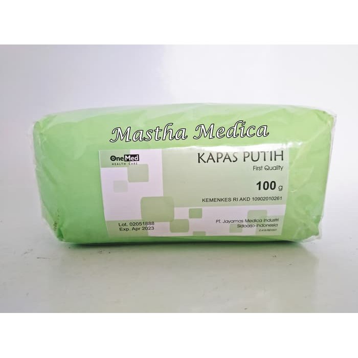  Kapas  Gulung Pembalut Luka  100 gram Kapas  Putih Onemed 