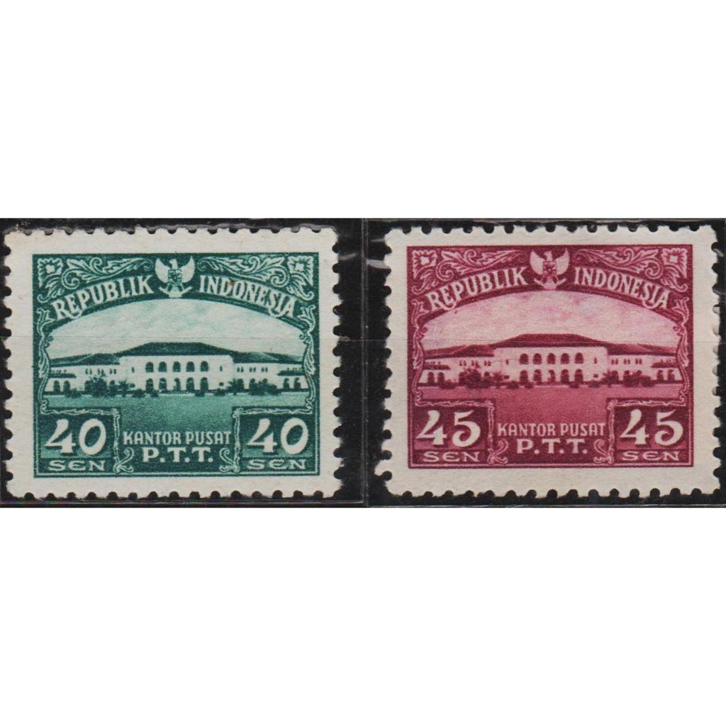 

Perangko Filateli 11005 - Indonesia MNH 2v 1953 General Post Office