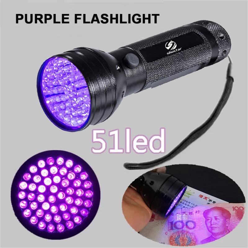 Senter UV 51 Led Warna Ungu Untuk Cek Uang Palsu