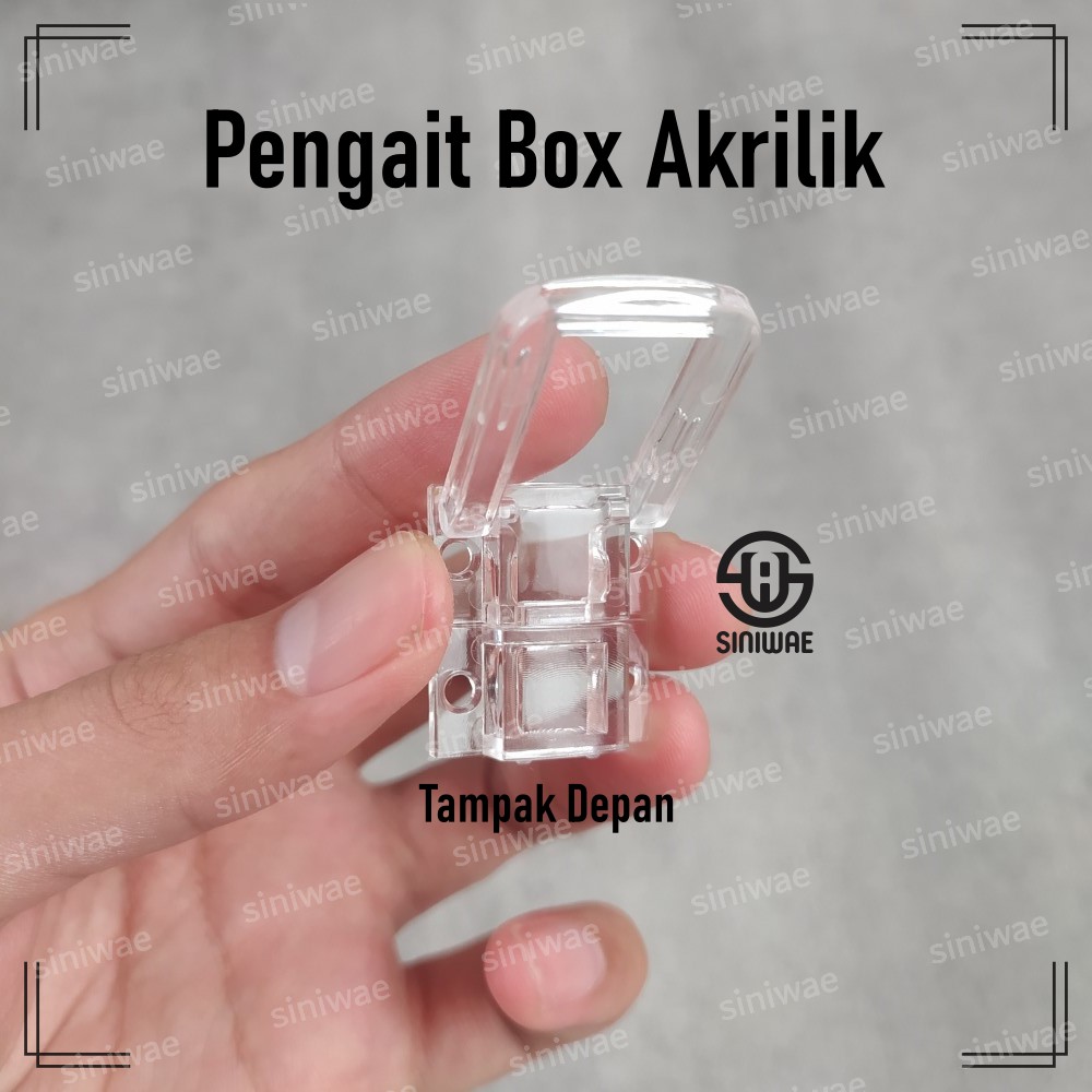 Pengait Box Akrilik Kuncian Kotak Acrylic Transparan Bening