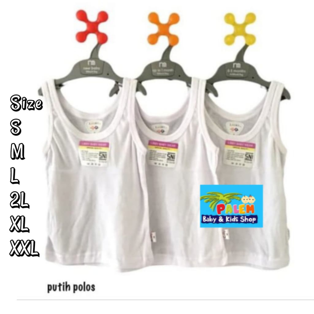 libby singlet polos kaos dalam anak polos putih 1pcs S.M.L.2L.XL.XXL