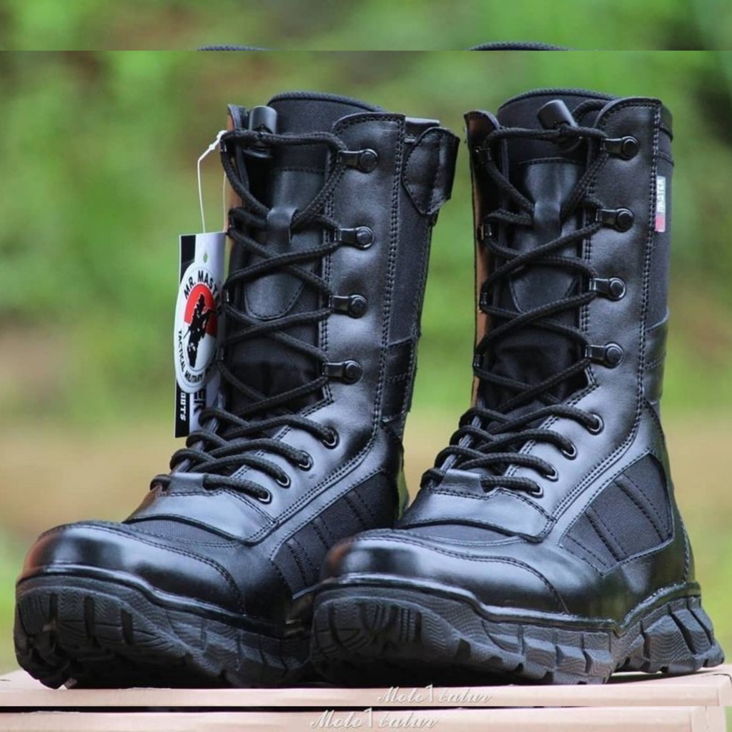 SEPATU PDL KULIT SAPI ASLI MR MASTER SEPATU PDL TNI POLRI SECURITY SATPAM SEPATU BOOTS PRIA WANITA